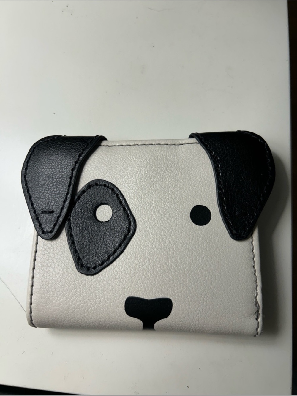 Fossil Black and White Dog Face Bi-Fold Wallet
